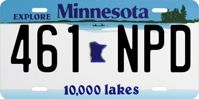 MN license plate 461NPD