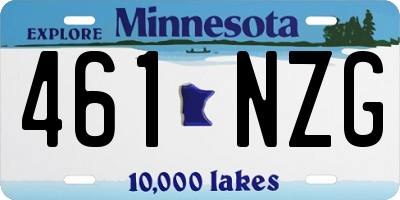 MN license plate 461NZG