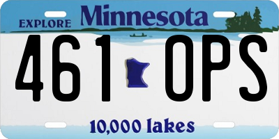 MN license plate 461OPS