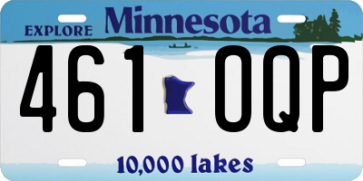 MN license plate 461OQP