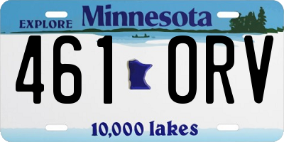 MN license plate 461ORV