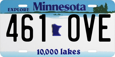 MN license plate 461OVE