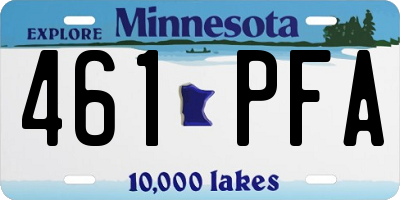 MN license plate 461PFA