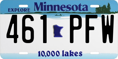 MN license plate 461PFW