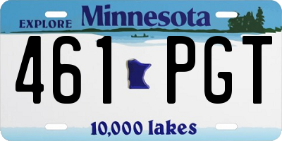 MN license plate 461PGT