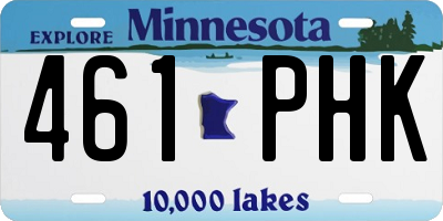 MN license plate 461PHK