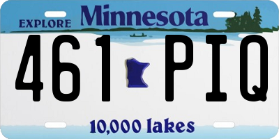 MN license plate 461PIQ