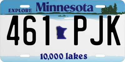 MN license plate 461PJK