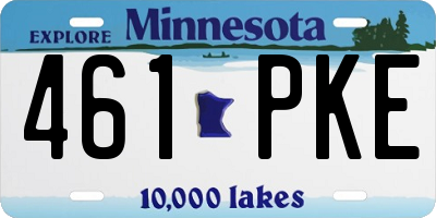 MN license plate 461PKE