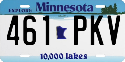 MN license plate 461PKV