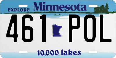 MN license plate 461POL