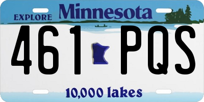 MN license plate 461PQS