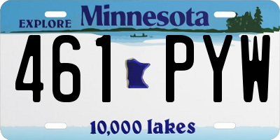 MN license plate 461PYW