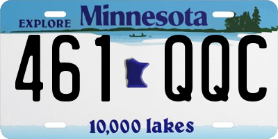 MN license plate 461QQC