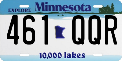 MN license plate 461QQR