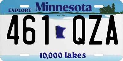 MN license plate 461QZA