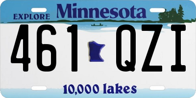 MN license plate 461QZI