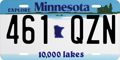 MN license plate 461QZN