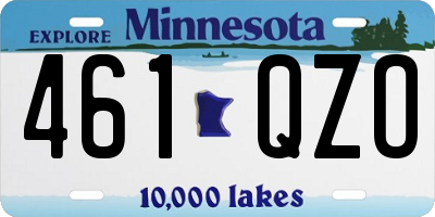 MN license plate 461QZO