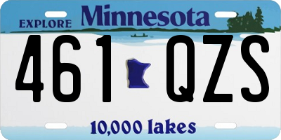 MN license plate 461QZS