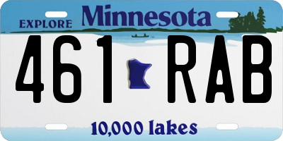 MN license plate 461RAB
