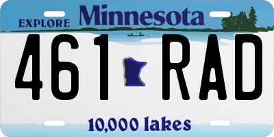 MN license plate 461RAD