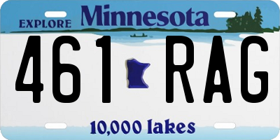 MN license plate 461RAG