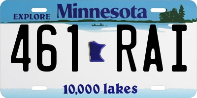 MN license plate 461RAI