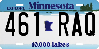MN license plate 461RAQ