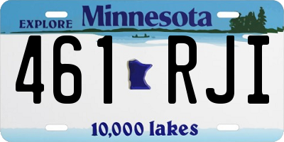 MN license plate 461RJI