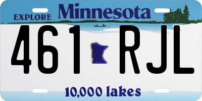 MN license plate 461RJL