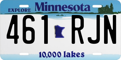 MN license plate 461RJN