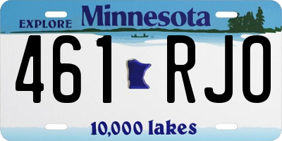 MN license plate 461RJO
