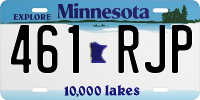 MN license plate 461RJP
