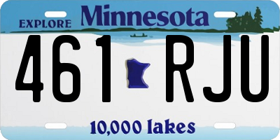 MN license plate 461RJU