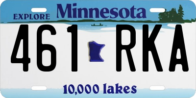 MN license plate 461RKA