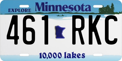 MN license plate 461RKC