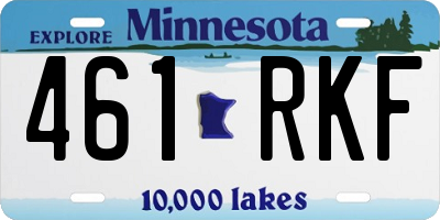 MN license plate 461RKF