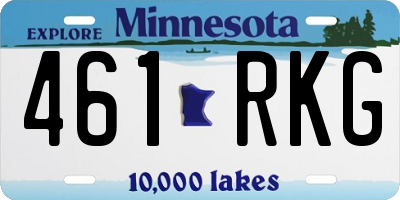 MN license plate 461RKG