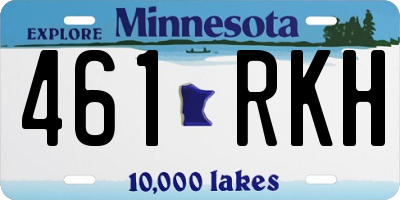 MN license plate 461RKH