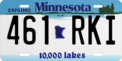 MN license plate 461RKI