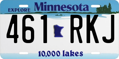 MN license plate 461RKJ