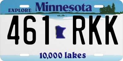 MN license plate 461RKK