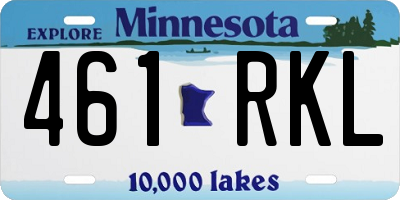 MN license plate 461RKL