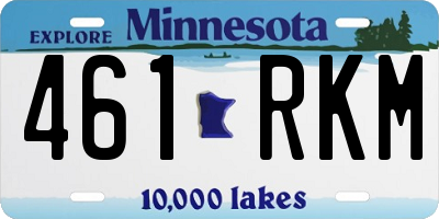 MN license plate 461RKM