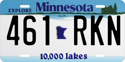MN license plate 461RKN