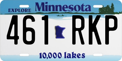 MN license plate 461RKP