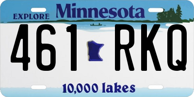 MN license plate 461RKQ