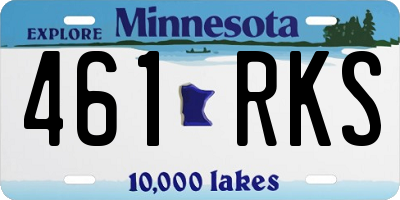 MN license plate 461RKS
