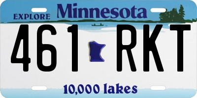 MN license plate 461RKT